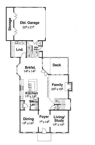 First Floor image of DAVENPORT-C House Plan